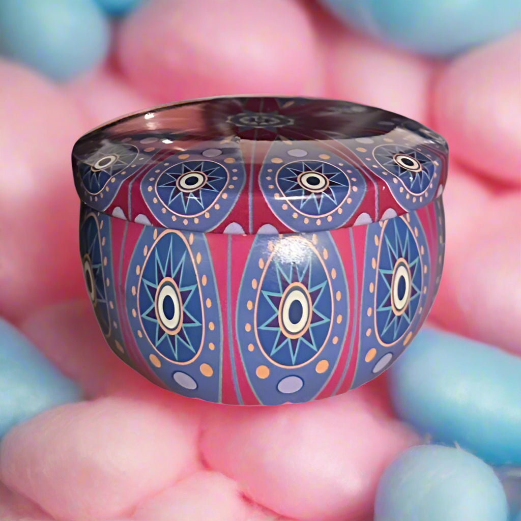 3 oz Decorative Metal Tin with Lid-Cotton Candy