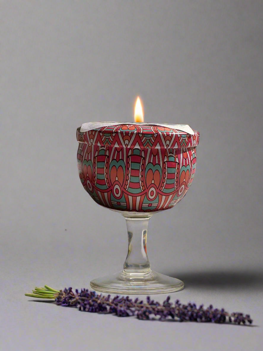 3 oz Wickless Decorative Metal Tin With Lid-Lavender