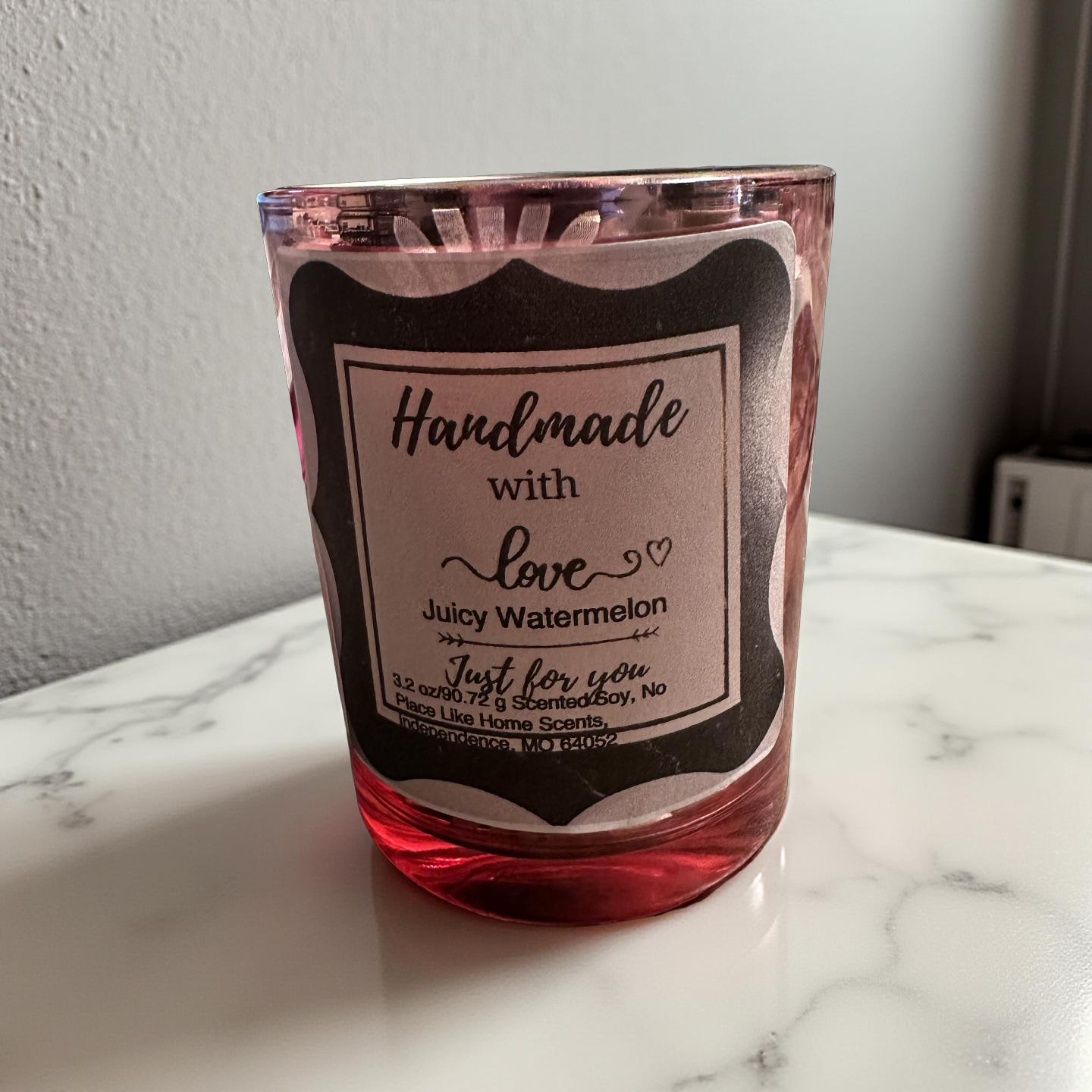 4 oz Wickless Flower Jar-Juicy Watermelon