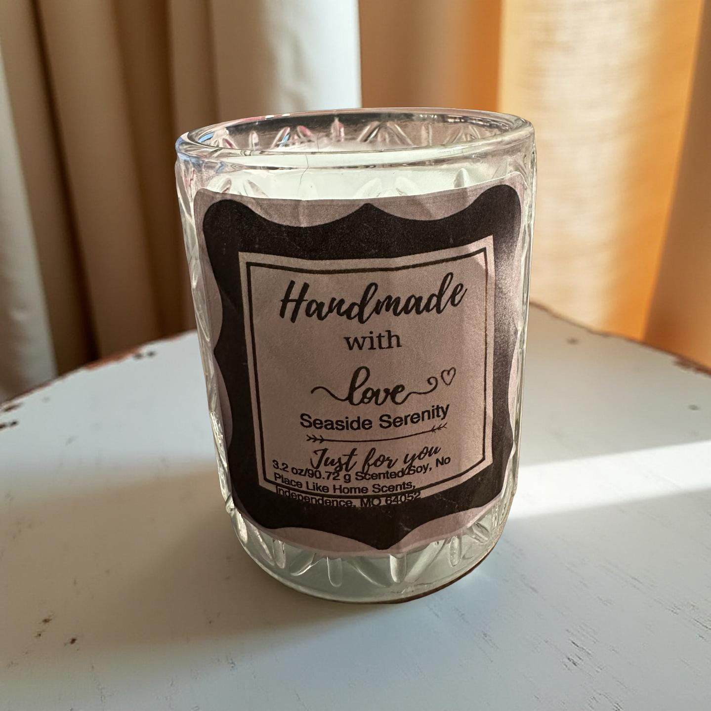4 oz Wickless Clear Jar-Seaside Serenity