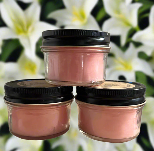 4 oz Wickless Jelly Jar Candle-Stargazer Lily