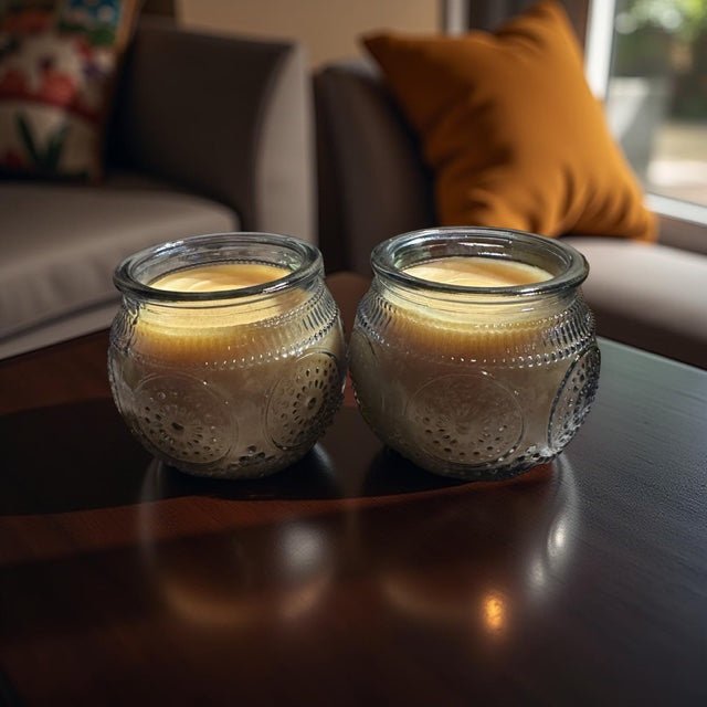 4 oz Wickless Blue Flower Round - Jasmine - No Place Like Home Scents