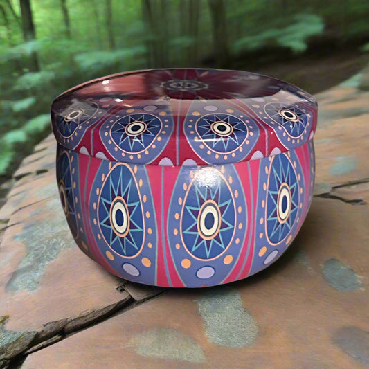 3 oz Wickless Decorative Metal Tin with Lid-Mountain Trail