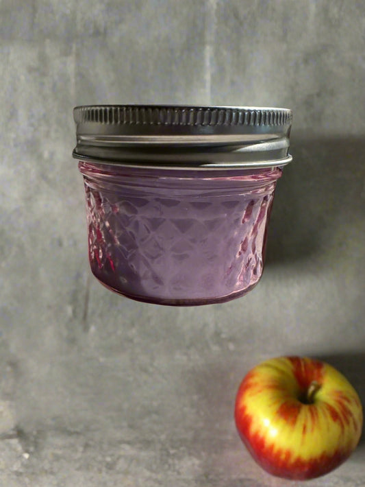 4 oz Wickless Pink Mason Jar-Apple Cinnamon