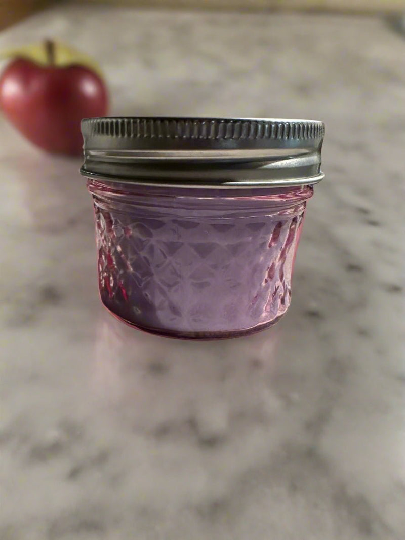 4 oz Wick Pink Mason Jar - Apple Cinnamon - No Place Like Home Scents