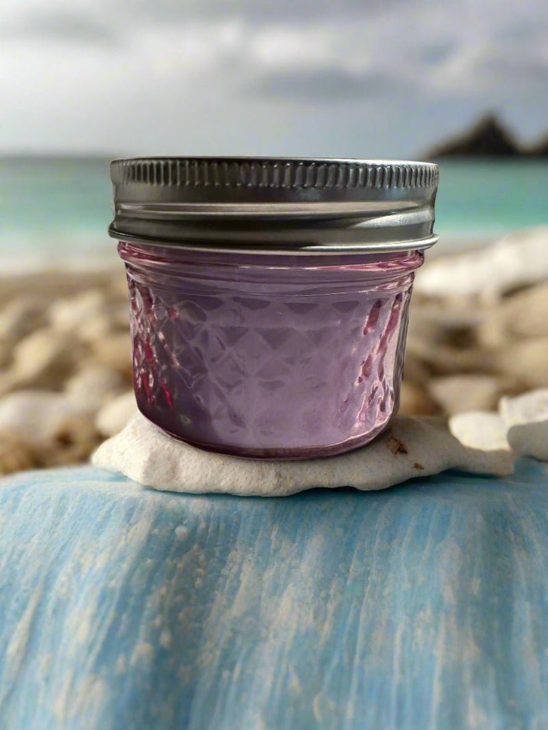 4 oz Wick Pink Mason Jar - Seaside Serenity - No Place Like Home Scents