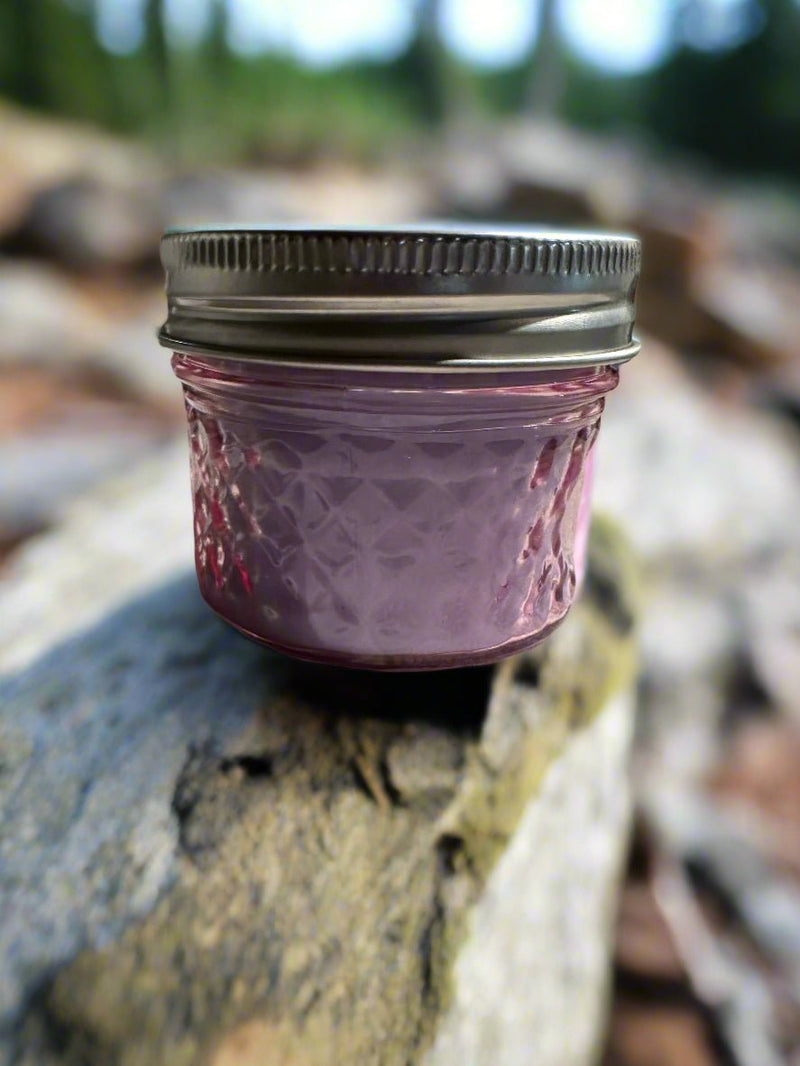 4 oz Wick Pink Mason Jar - Mountain Trail - No Place Like Home Scents