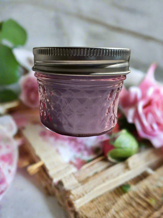 4 oz Wickless Pink Mason Jar-Summer Tea