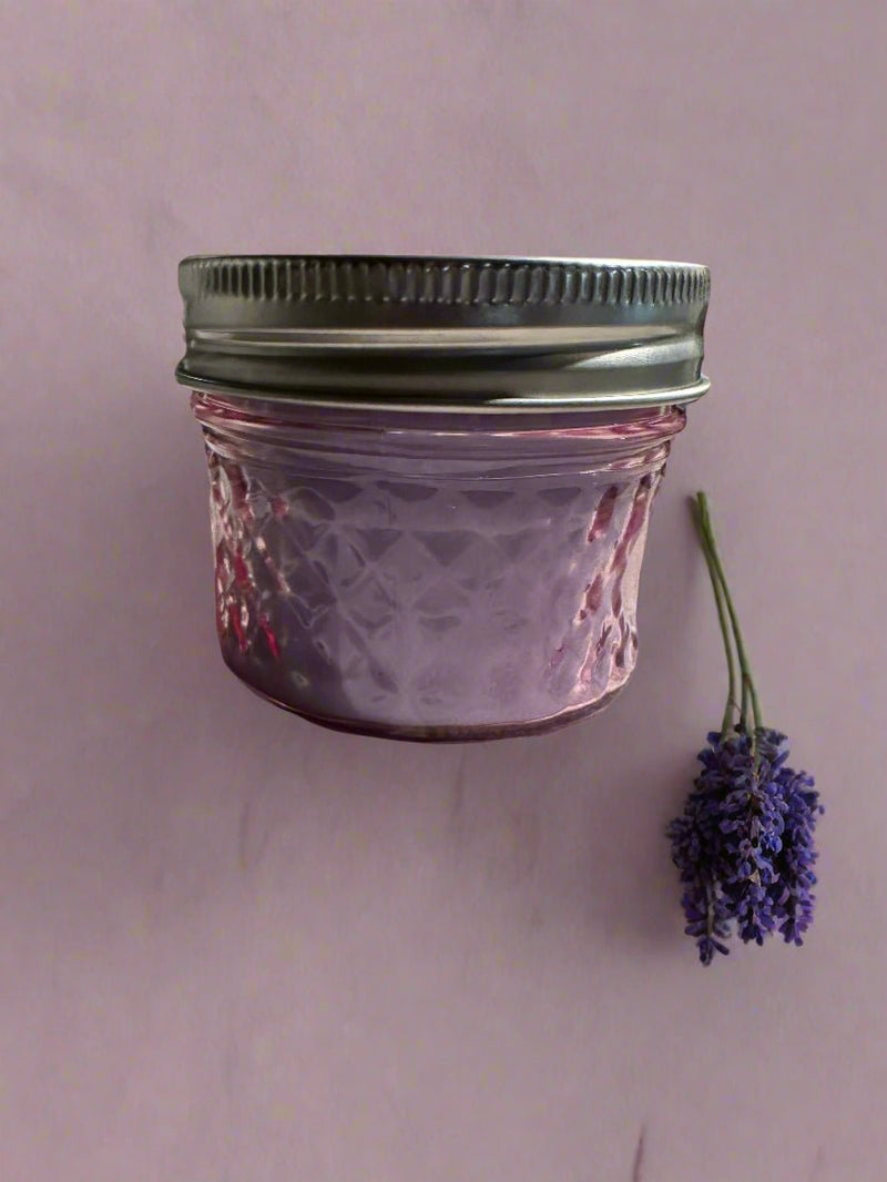 4 oz Wickless Pink Mason Jar - Lavender - No Place Like Home Scents