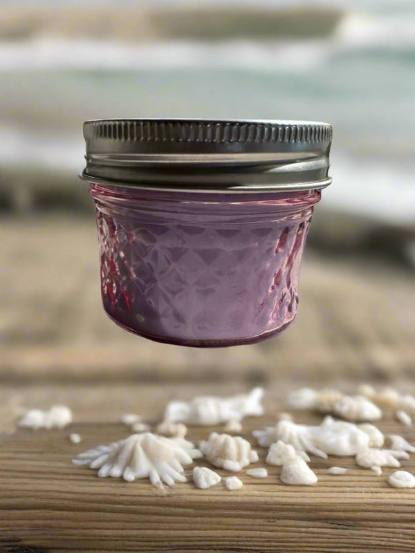4 oz Wickless Pink Mason Jar - Seaside Serenity - No Place Like Home Scents
