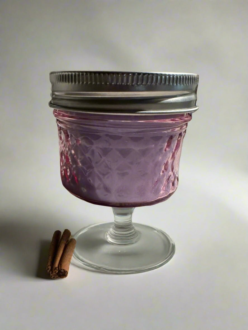 4 oz Wickless Pink Mason Jar with Lid - Hot Toddy - No Place Like Home Scents