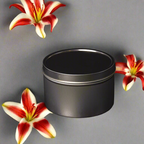 4 oz Wick Tin with Lid - Stargazer Lily - No Place Like Home Scents