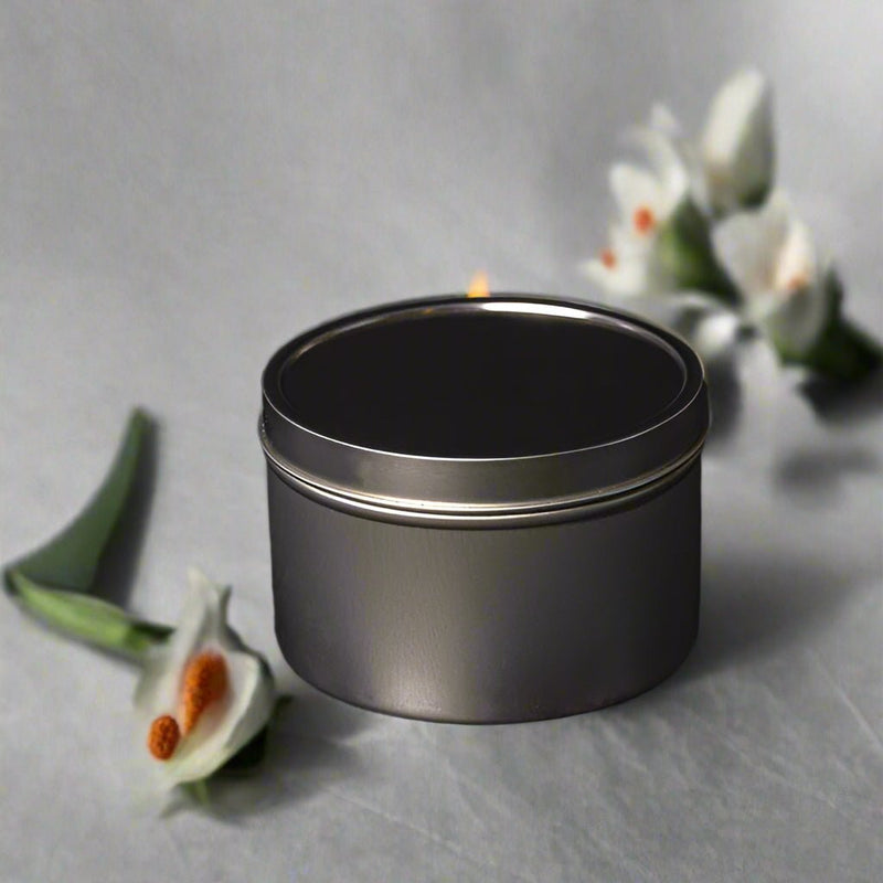 4 oz Wickless Tin with Lid - Stargazer Lily - No Place Like Home Scents