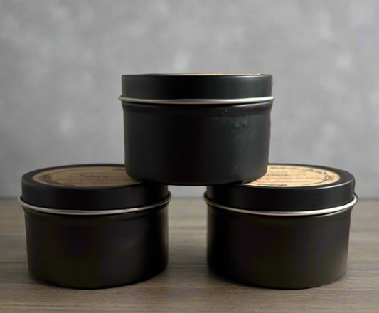 4 oz Wickless Black Tin-Lavender Vanilla
