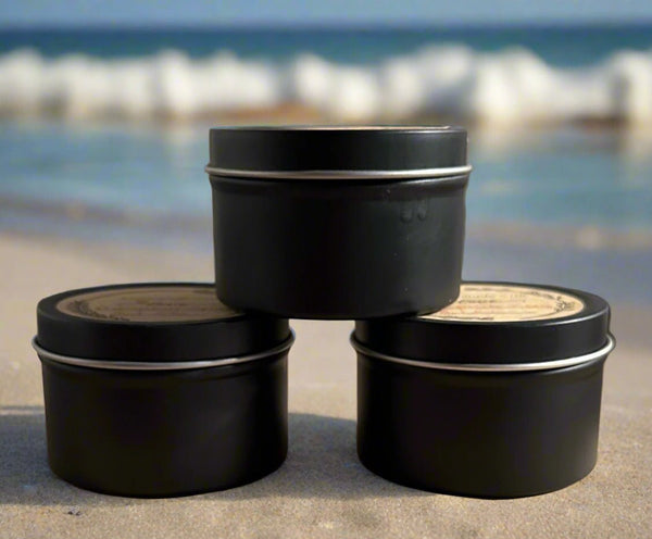 4 oz Wick Black Tin - Seaside Serenity - No Place Like Home Scents