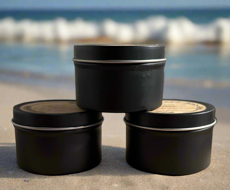 4 oz Wick Black Tin - Seaside Serenity - No Place Like Home Scents