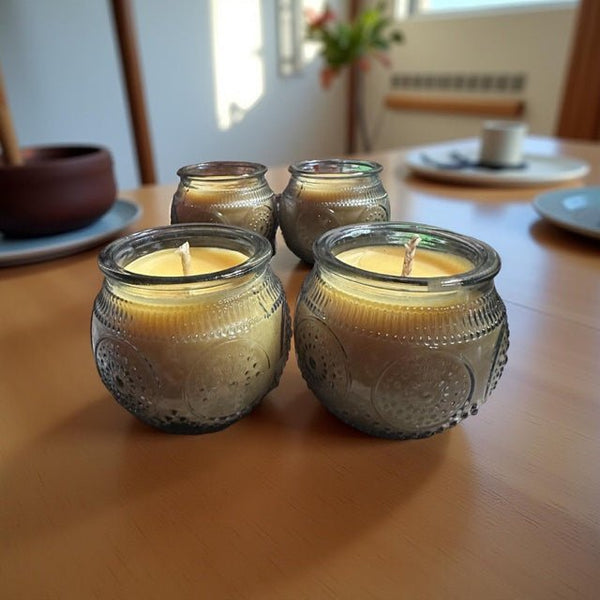 4 oz Wick Blue Flower Round - Jasmine - No Place Like Home Scents