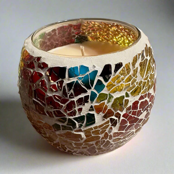 8 oz Wick Mosaic - Cinnamon Spiced Vanilla - No Place Like Home Scents