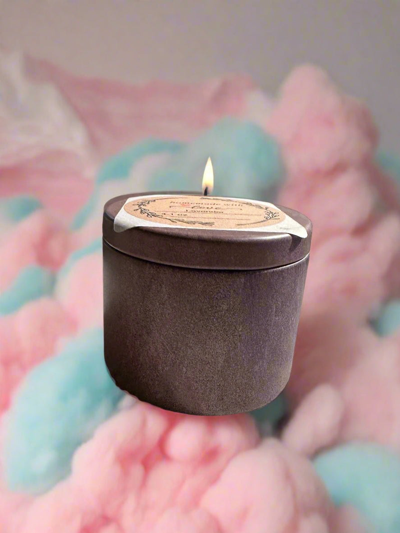 4 oz Wick Vintage Tin with Lid - Cotton Candy - No Place Like Home Scents