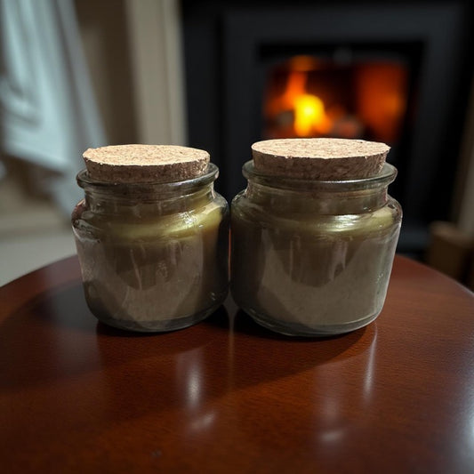 4 oz Wickless Green with Cork Lid-Jasmine