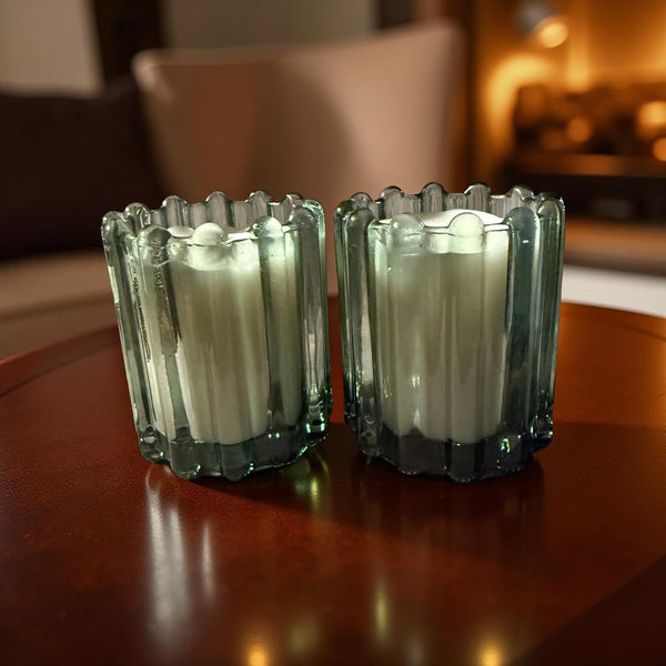 3 Oz Wickless Green Ribbed Jar Peony Fragrance Perfect For Home Decor Gift Giving Jar With Long Lasting Floral Scent - No Place Like Home Scents