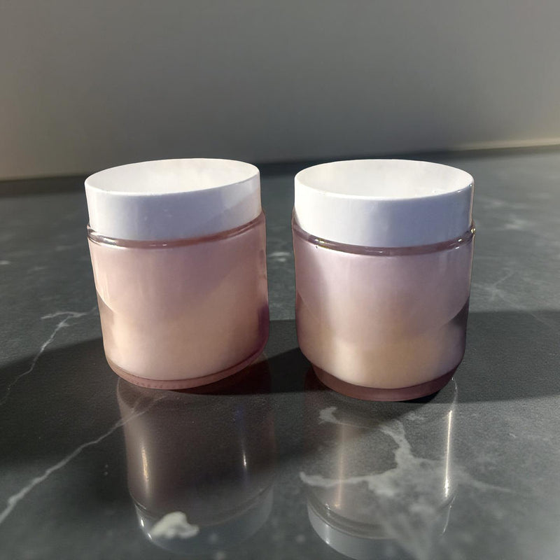 3 Oz Purple Jar With White Lid Caramel Apple Scented Candle Gift For Home Decor Ideas - No Place Like Home Scents