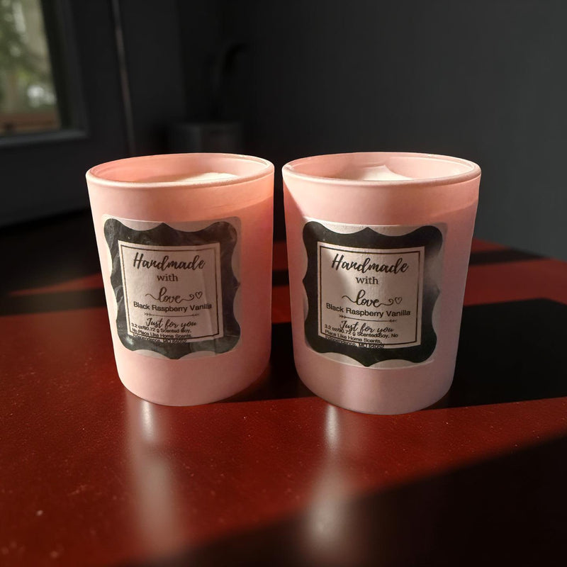 4 Oz Wickless Pink Jar Black Raspberry Vanilla Scented Wax Melt For Aromatic Home Fragrance Gift Jar - No Place Like Home Scents