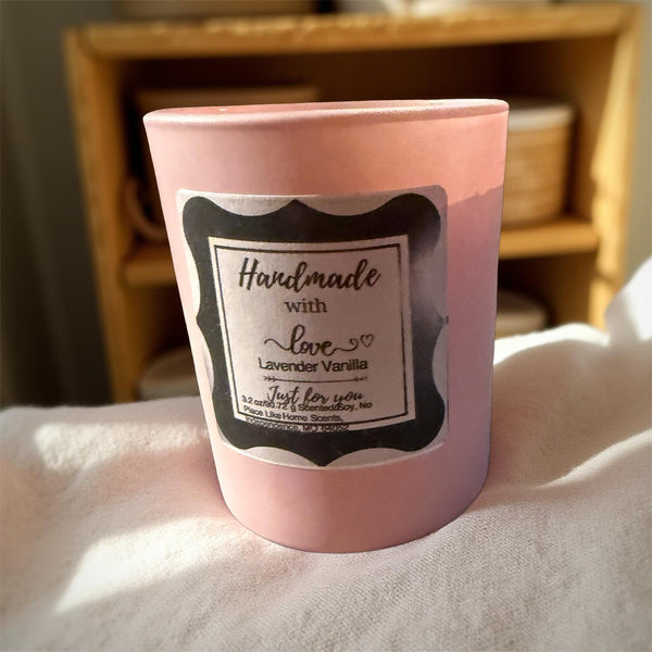 4 Oz Wickless Pink Jar Lavender Vanilla Scented Wax Jar For Fragrance Warmers And Home Decor - No Place Like Home Scents