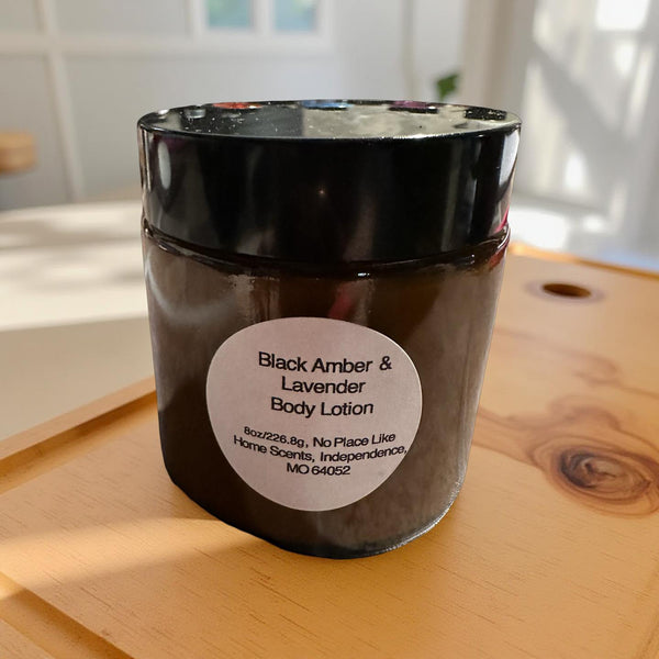 Black Amber & Lavender Body Lotion 8oz - No Place Like Home Scents