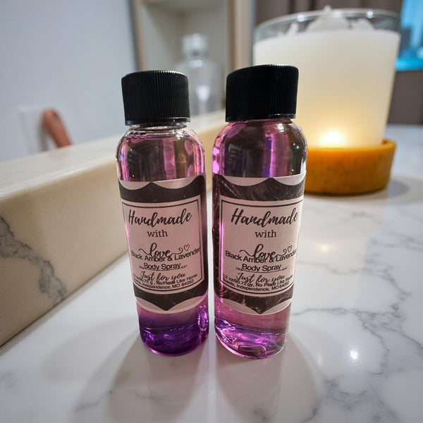 Black Amber & Lavender Body Spray 3oz - No Place Like Home Scents