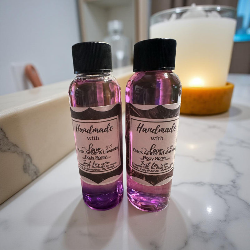 Black Amber & Lavender Body Spray 3oz - No Place Like Home Scents