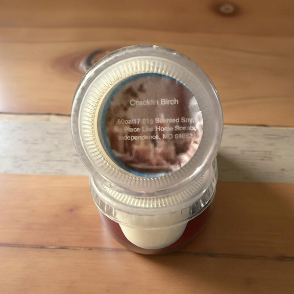 Scent Shot Cracklin Birch Scented Candle For Warm Home Fragrance And Cozy Ambience - No Place Like Home Scents