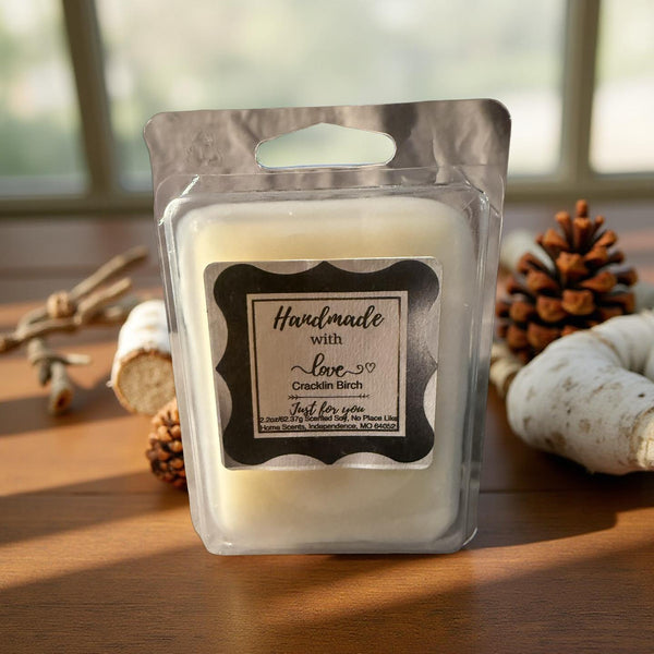 Wax Melts Cracklin Birch Scented Wax Cubes For Home Fragrance And Cozy Ambience For Everyday Use - No Place Like Home Scents