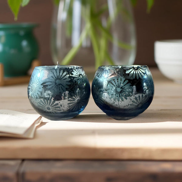 3 Oz Wickless Designer Flower Glass Downy April Fresh Scent Elegant Home Fragrance Studio Decor - No Place Like Home Scents