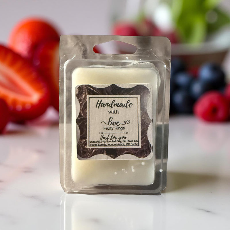 Fruity Rings Wax Melts Premium Scented Soy Wax Cubes For Home Fragrance And Cozy Ambiance - No Place Like Home Scents