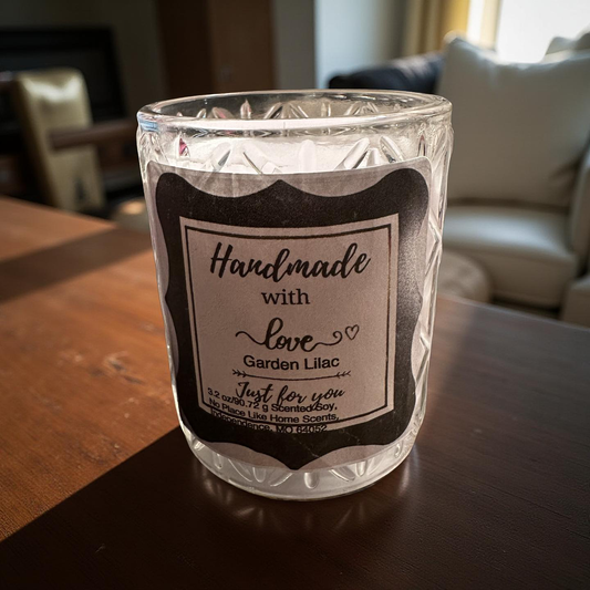 4 oz Wickless Clear Jar-Garden Lilac