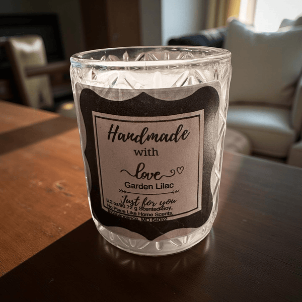 4 oz Wickless Clear Jar - Garden Lilac - No Place Like Home Scents