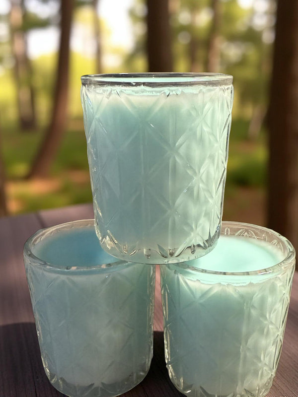 3 oz Wickless Designer Glass - Pine - No Place Like Home Scents