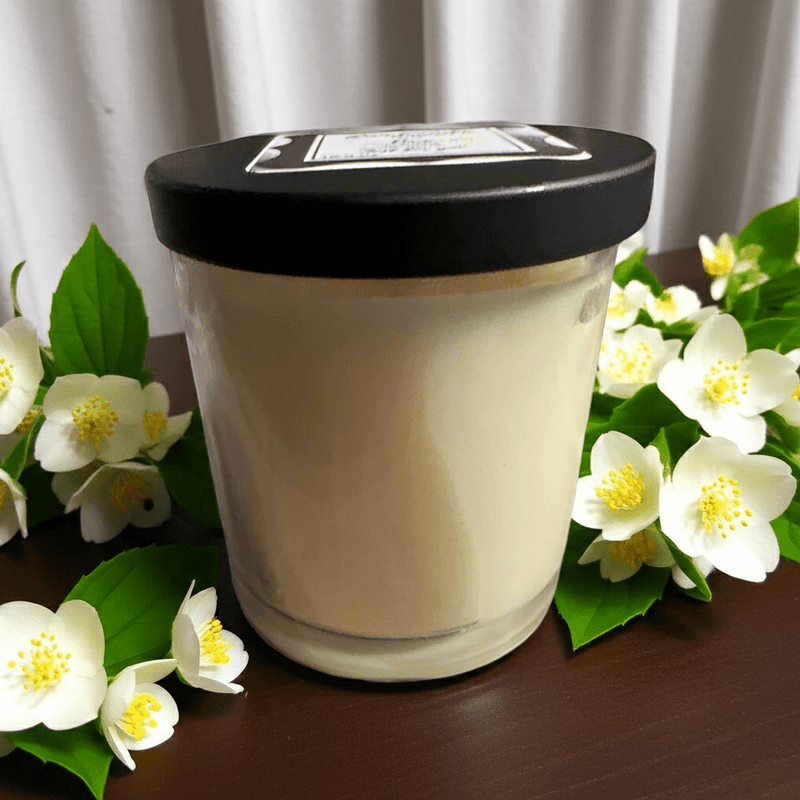 10 oz Wick Jar with Lid - Jasmine - No Place Like Home Scents