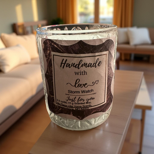 4 oz Wickless Clear Jar-Storm Watch