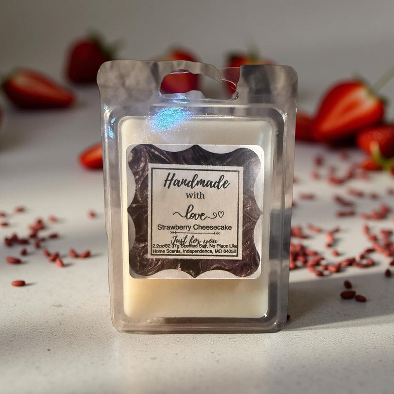 Strawberry Cheesecake Wax Melts For Home Fragrance Scented Squares Create Cozy Ambience - No Place Like Home Scents