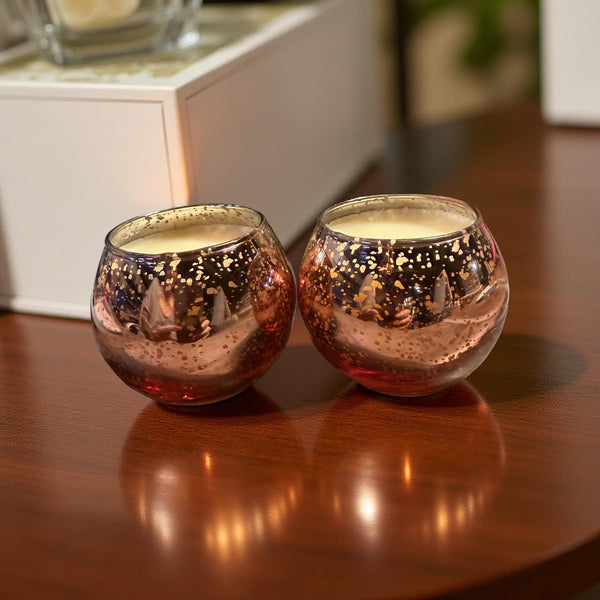 3 oz Wickless Designer Pink Speckled Glass - Trick or Treats - No Place Like Home Scents