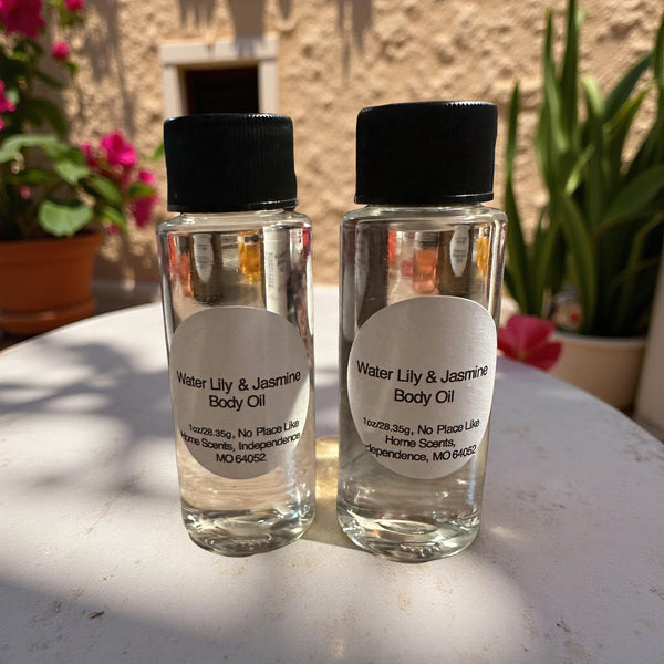 Water Lily & Jasmine Body Oil 1oz - No Place Like Home Scents