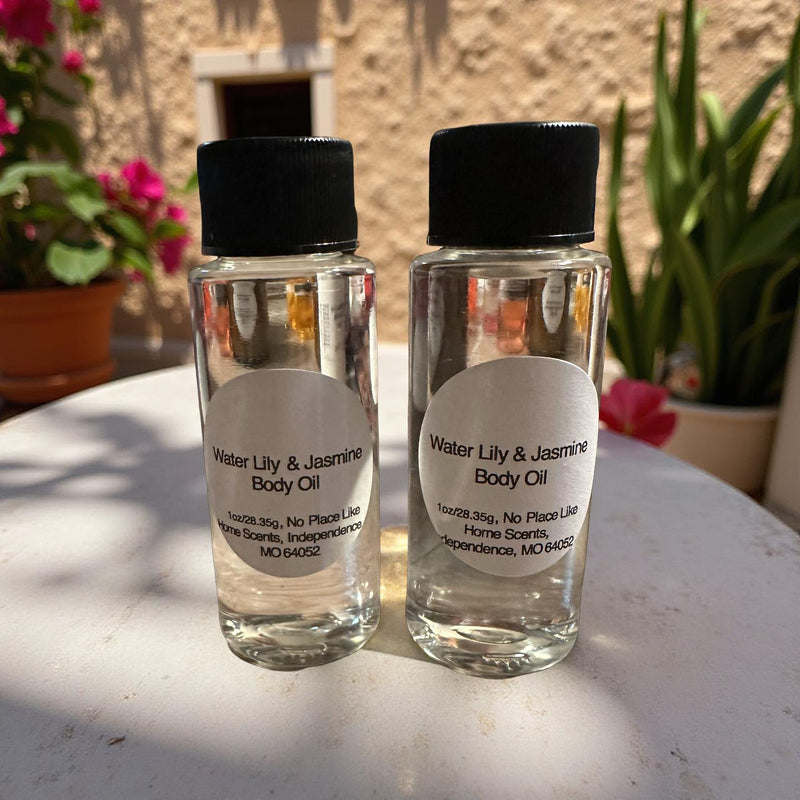 Water Lily & Jasmine Body Oil 1oz - No Place Like Home Scents