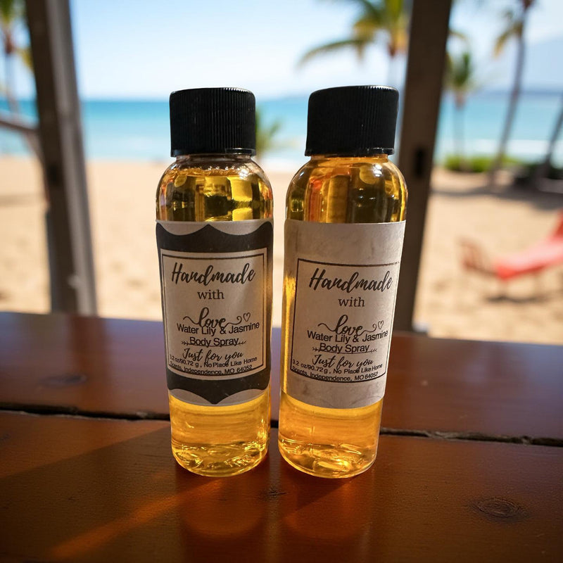 Water Lily & Jasmin Body Spray 3oz - No Place Like Home Scents